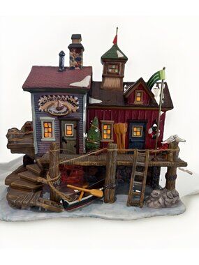 O’Well 2004 Harborside Village Deluxe Lighted House Old Nautical Wares W/Lights